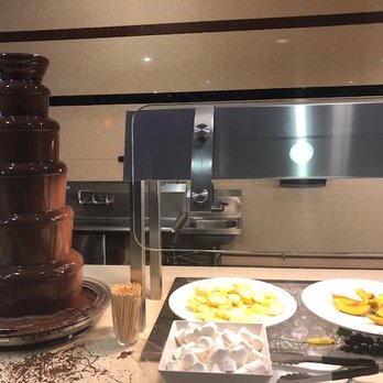 Seaside Buffet - choco fountain with fruits and sticks (: - Buffets Near Me - San Diego, California
