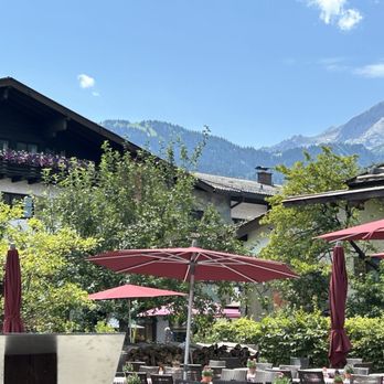Fischer's Mohrenplatz - View from outdoor seating area - Bavarian Near Me - Garmisch-Partenkirchen, BY