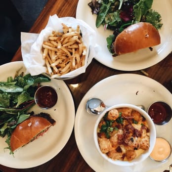 Eat Chow - Chow burger split, fries, and cheesy tater tots. - Breakfast & Brunch Near Me - Costa Mesa, California Eat Chow - Chow burger split, fries, and cheesy tater tots. - Breakfast & Brunch Near Me - Costa Mesa, California