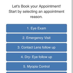 Online scheduling for focus eye care that doesn't work