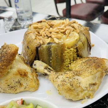 Naya Al Hashem - Maqluba with Chicken - Mediterranean Near Me - Richardson, Texas Naya Al Hashem - Maqluba with Chicken - Mediterranean Near Me - Richardson, Texas