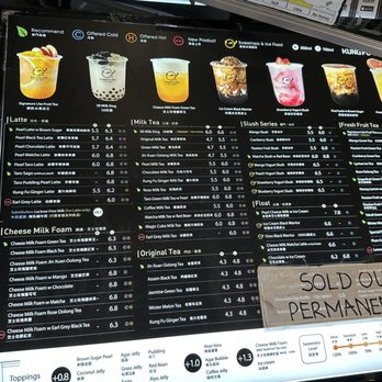 Kung Fu Tea - a menu on a computer screen - Bubble Tea Near Me - Toronto, Ontario Kung Fu Tea - a menu on a computer screen - Bubble Tea Near Me - Toronto, Ontario