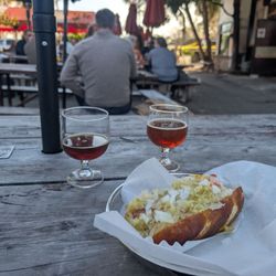 Draught House Pub & Brewery - Grackle Black IPA, Babylon Solution Barleywine; Beyond Bratwurst from Little House