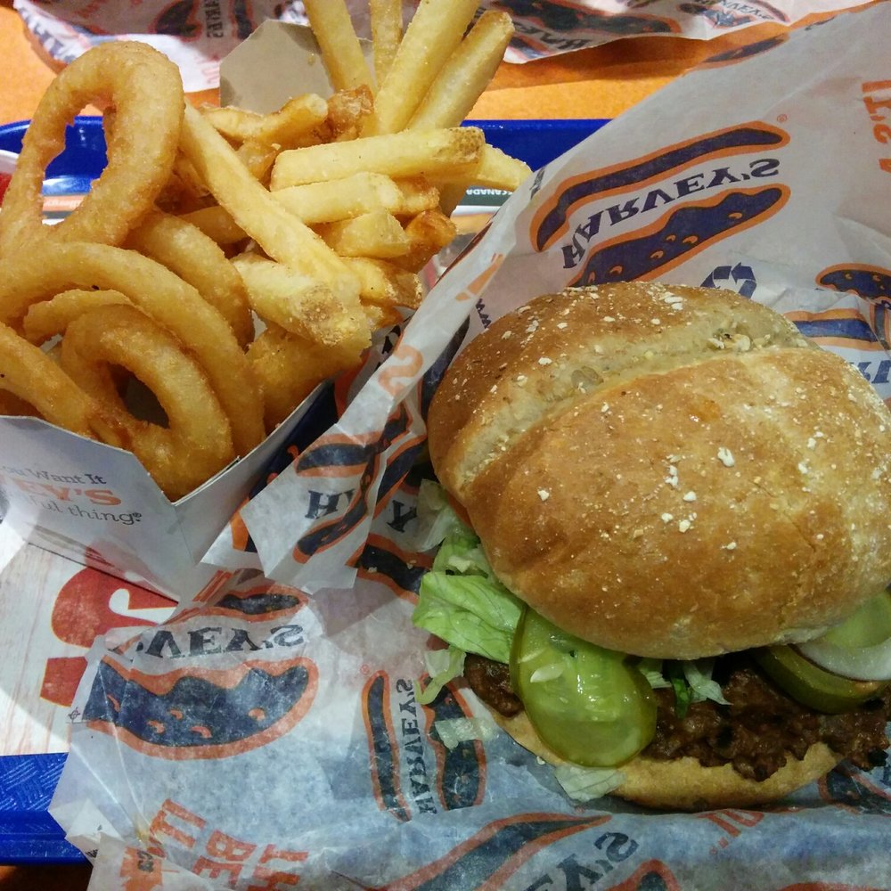 Veggie burger & frings