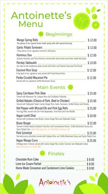 Menu photo 2 Antoinette's Whitehorse, YT Menu photo 2 Antoinette's Whitehorse, YT