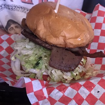 Larimer Beer Hall - The Gyro burger! Beef, grilled gyro meat, onion, cucumber, tomato, lettuce and tzatzki. Delicious! - Sports Bars Near Me - Denver, Colorado