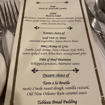 Tableau - Pre fix menu for work dinner - Cajun/Creole Near Me - New Orleans, Louisiana Tableau - Pre fix menu for work dinner - Cajun/Creole Near Me - New Orleans, Louisiana
