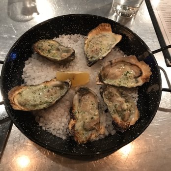 Fish N Beer - Grilled Oysters - House (garlic, Parmesan, parsley butter) - Seafood Near Me - Denver, Colorado Fish N Beer - Grilled Oysters - House (garlic, Parmesan, parsley butter) - Seafood Near Me - Denver, Colorado
