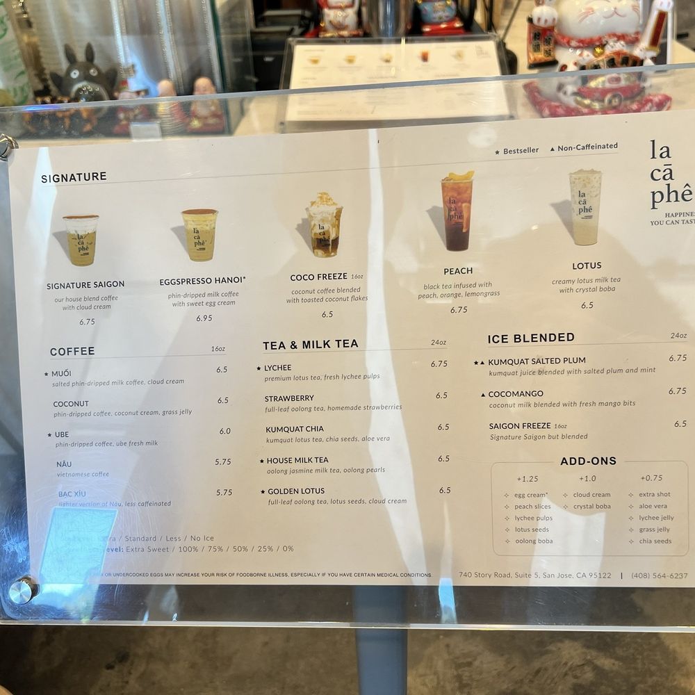 Lacàphê - menu - Coffee & Tea Near Me - San Jose, California Lacàphê - menu - Coffee & Tea Near Me - San Jose, California