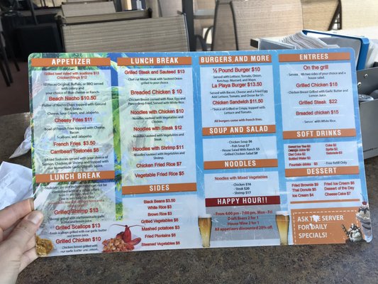Menu photo 3 La Playa Grill Homestead, FL