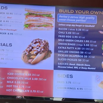 Nation's Giant Hamburgers - Menu board 3 of 4. - Burgers Near Me - Modesto, California
