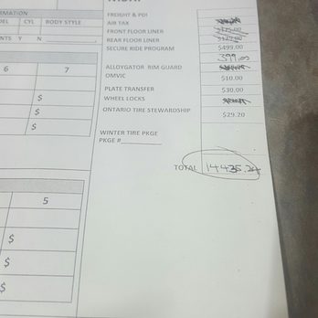 Gyro Mazda - Those are the charges the sales representative tried to say I was supposed to pay lol - Auto Repair Near Me - East York, Ontario