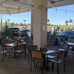Outdoor patio. Outdoor patio.