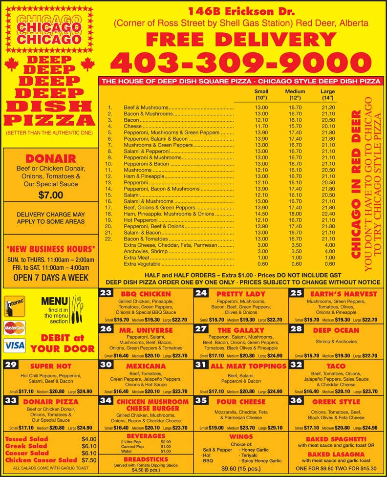 CHICAGO DEEP DISH PIZZA Updated September 2024 14 Reviews 146B