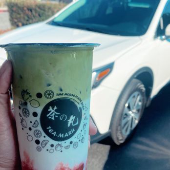 Tea Maru - Strawberry Fluffy Matcha - Bubble Tea Near Me - San Gabriel, California Tea Maru - Strawberry Fluffy Matcha - Bubble Tea Near Me - San Gabriel, California