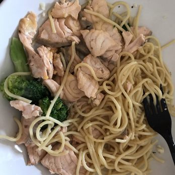 Super Pan - Salmon with Garlic Noodles (SALMON IS FULLY COOKED!) - Teppanyaki Near Me - San Francisco, California