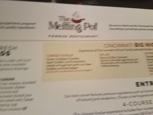 Menu photo 4 The Melting Pot - Cincinnati Cincinnati, OH Menu photo 4 The Melting Pot - Cincinnati Cincinnati, OH