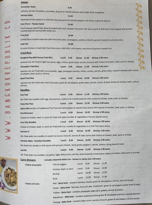 Menu photo 2 Bangkok Republik Johnston, RI