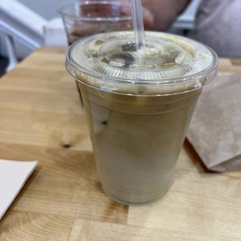 Pink Elephant Coffee Shop - "Mud" latte (matcha latte with espresso) - Coffee & Tea Near Me - Park City, Utah Pink Elephant Coffee Shop - "Mud" latte (matcha latte with espresso) - Coffee & Tea Near Me - Park City, Utah