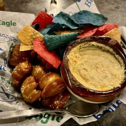 Champions Sports Bar & Grill - Pretzels and crab dip