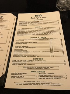 Menu photo 7 Bob's Steak & Chop House - Austin Downtown Austin, TX