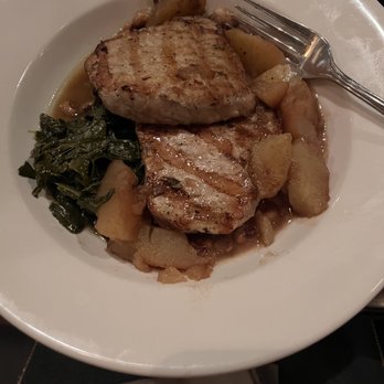 Bistro At the Bijou - Pork Chops, greens, black eyed Peas, and apples - Vegetarian Near Me - Knoxville, Tennessee