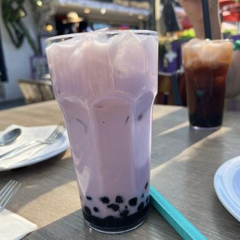 Plumeria - Taro iced tea with coconut milk - Thai Near Me - Encinitas, California
