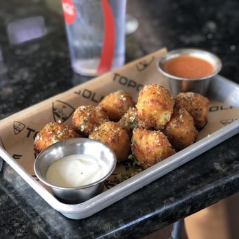 Topgolf - Macaroni bites - New American Near Me - Austin, Texas Topgolf - Macaroni bites - New American Near Me - Austin, Texas