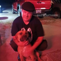Sugar Grove Tavern - Nasty Nathanial kickin' it with Bruce. #sugargrovetavern #westermorelandtennessee #nastynathanial #roadsidebar