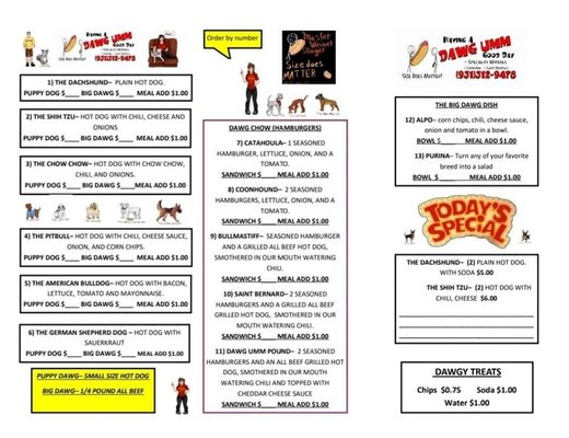 Menu photo 2 Dawg umm Crossville, TN