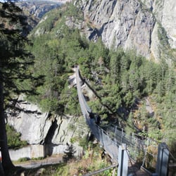 Gelmerbahn - The suspension bridge right near the entrance. So fun, and free!