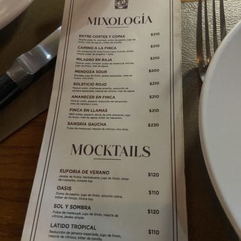 Finca Argentina - Cocktail menu - Argentine Near Me - Tijuana, BCN