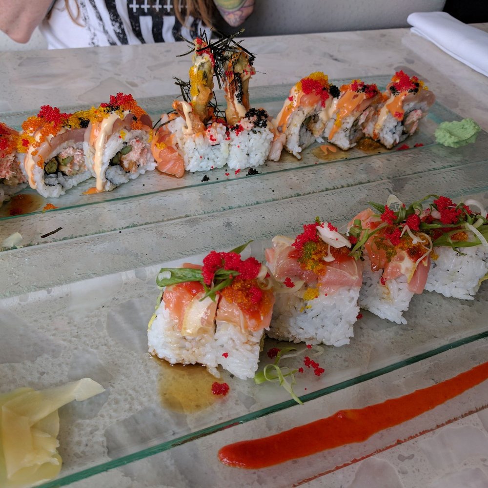 Amici Sushi - The Delicious and Red Ocean rolls were awesome! And big enough for 2 of us to split. - Sushi Bars Near Me - Lathrop, California