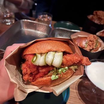 Double Chicken Please - Salted Duck Egg Sandwich - Cocktail Bars Near Me - New York, New York Double Chicken Please - Salted Duck Egg Sandwich - Cocktail Bars Near Me - New York, New York