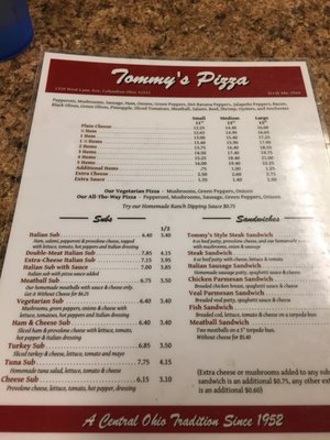 Menu photo 7 Tommy's Pizza Columbus, OH