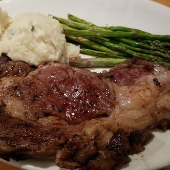 BJ's Restaurant & Brewhouse - Real #fatty Prime Rib & skinny asparagus. - New American Near Me - Sunset Valley, Texas
