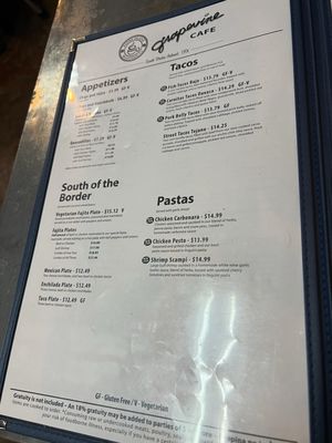 Menu photo 2 Grapevine Cafe South Padre Island, TX Menu photo 2 Grapevine Cafe South Padre Island, TX