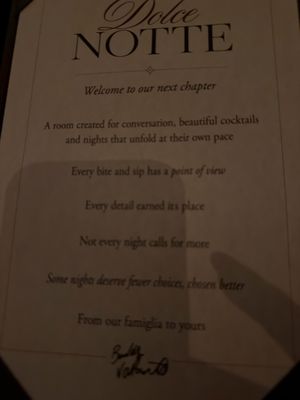 Menu photo 3 Dolce Notte Las Vegas, NV