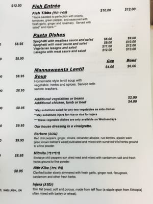 Menu photo 6 Manna Weenta Athens, GA