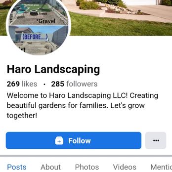 Haro Landscaping - You can find me on Facebook - Landscaping Near Me