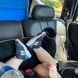 Baby feet with brand new sneakers that actually fit!!! Baby feet with brand new sneakers that actually fit!!!