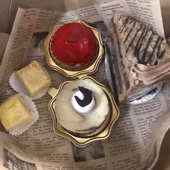The Batter Up Bakery - Raspberry Dome, White Chocolate Cheese Tart and a Slice if German Chocolate Cakes plus two samples of Lemon Bar. - Desserts Near Me - Temecula, California The Batter Up Bakery - Raspberry Dome, White Chocolate Cheese Tart and a Slice if German Chocolate Cakes plus two samples of Lemon Bar. - Desserts Near Me - Temecula, California