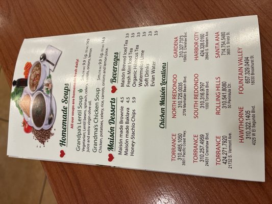 Menu photo 6 Chicken Maison Fountain Valley, CA