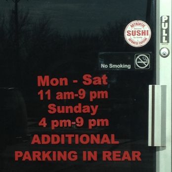 Sushi Zone - Front door, with current hours. Came for lunch, but will have dinner here soon!! - Sushi Bars Near Me - Eastpointe, Michigan Sushi Zone - Front door, with current hours. Came for lunch, but will have dinner here soon!! - Sushi Bars Near Me - Eastpointe, Michigan