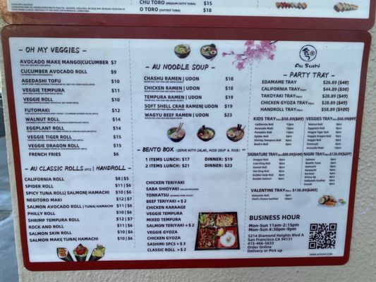 Menu photo 5 Au Sushi San Francisco, CA Menu photo 5 Au Sushi San Francisco, CA
