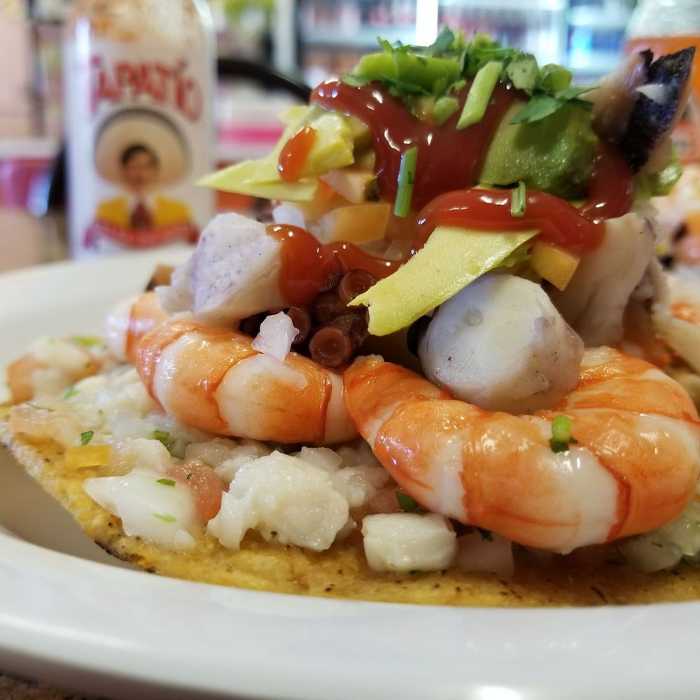 Las Margaritas Restaurant - Tostadas de ceviche, camaron y pulpo. - Mexican Near Me - Los Angeles, California