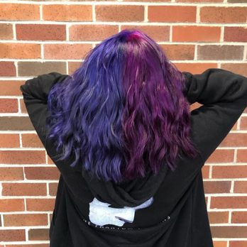 Brockway Hair Design - Vivid two tone haircolor by Summer - Hair Stylists Near Me - Lincoln, California Brockway Hair Design - Vivid two tone haircolor by Summer - Hair Stylists Near Me - Lincoln, California