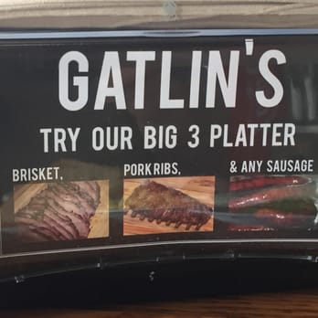 Gatlin's BBQ - Big 3 Platter - Barbeque Near Me - Houston, Texas Gatlin's BBQ - Big 3 Platter - Barbeque Near Me - Houston, Texas