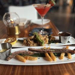 STK Steakhouse - Steak and fries. Calamari.
