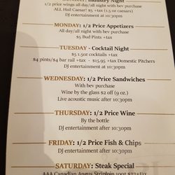 The Pub On Richmond - Weekly specials